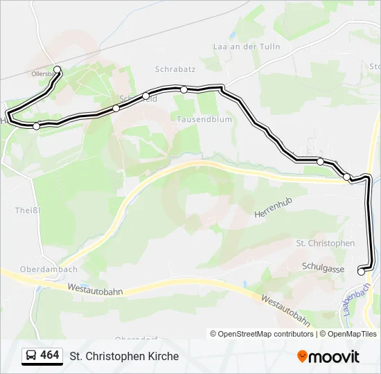 464 Bus Line Map