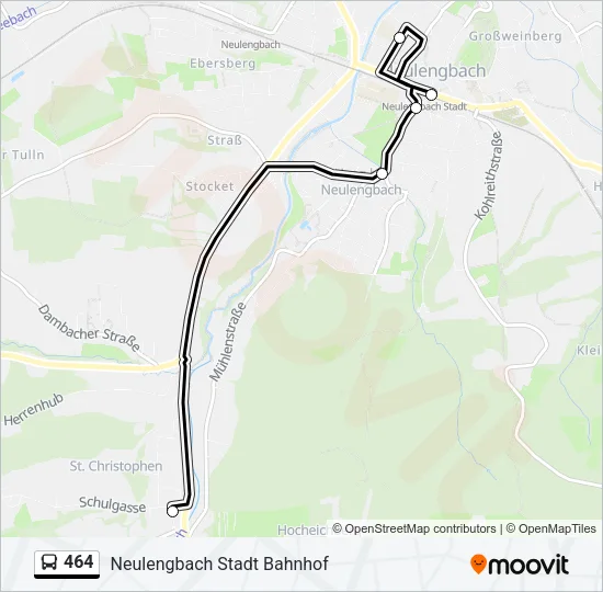 464 Bus Line Map