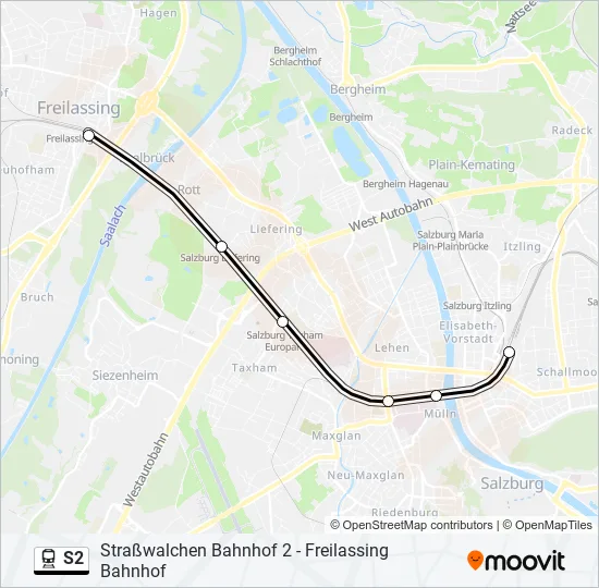 S2 Train Line Map
