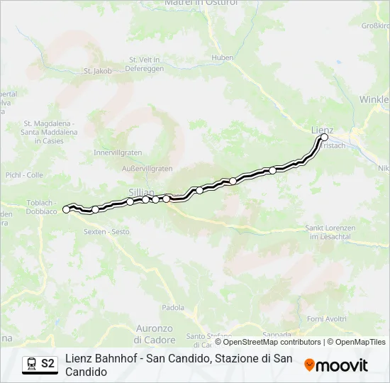 S2 Train Line Map