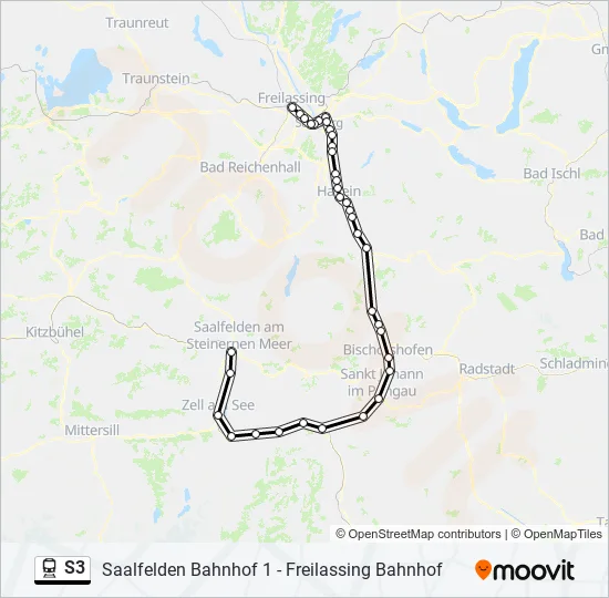 S3 Train Line Map