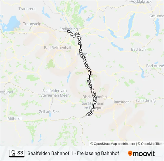 S3 Train Line Map