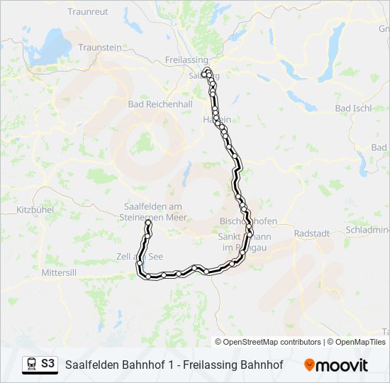 S3 train Line Map