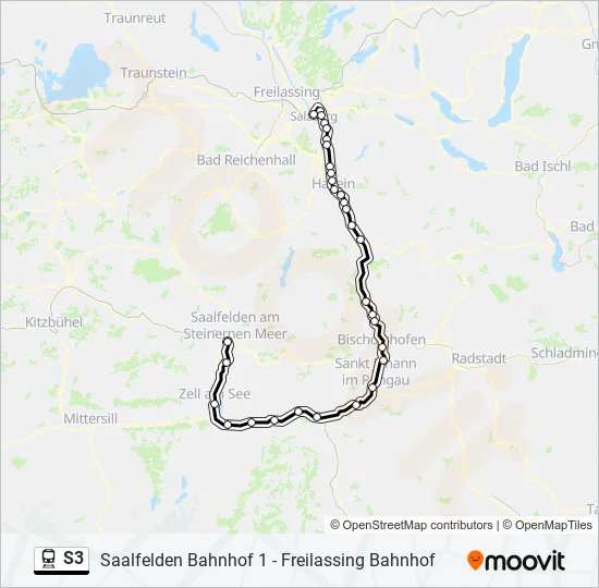 S3 Train Line Map