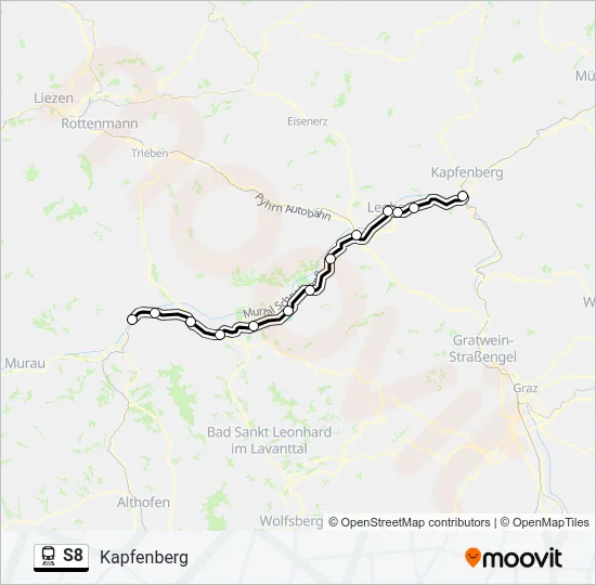 S8 Train Line Map
