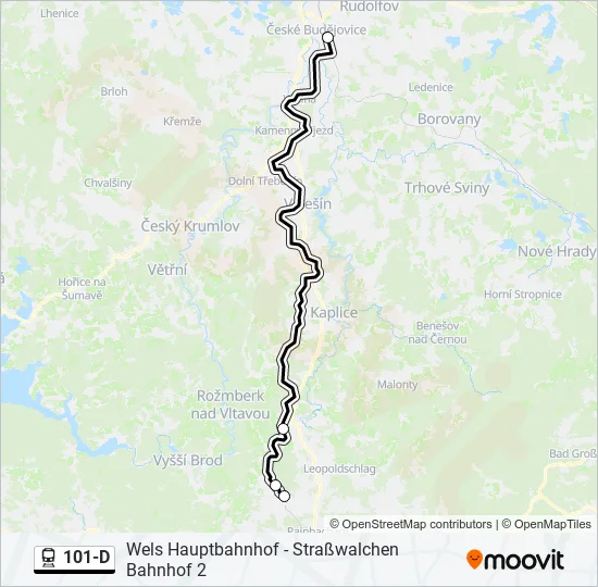 101-D Train Line Map