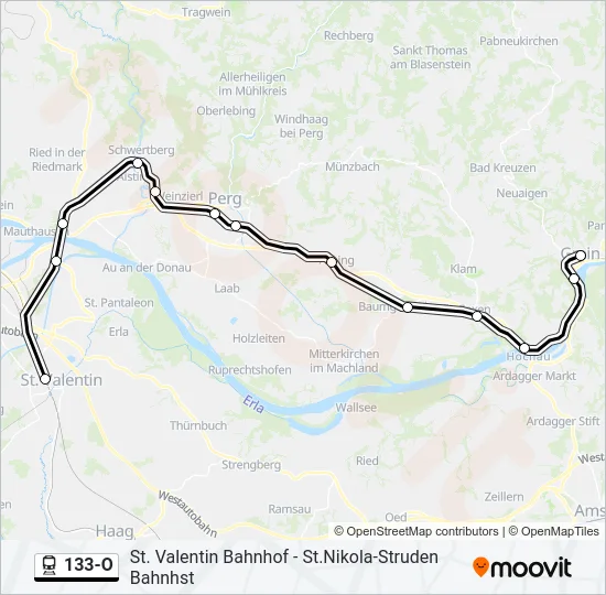 133-O Train Line Map