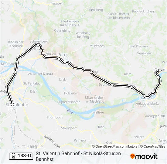 133-O Train Line Map