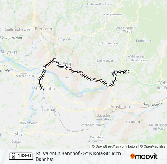 133-O Train Line Map