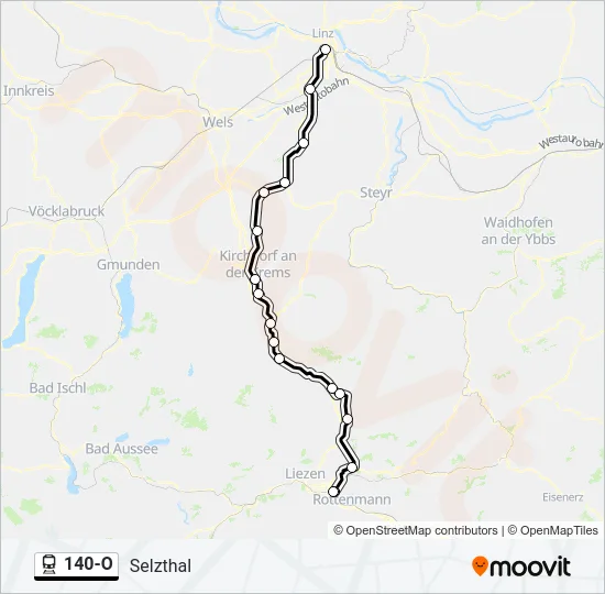 140-O Train Line Map
