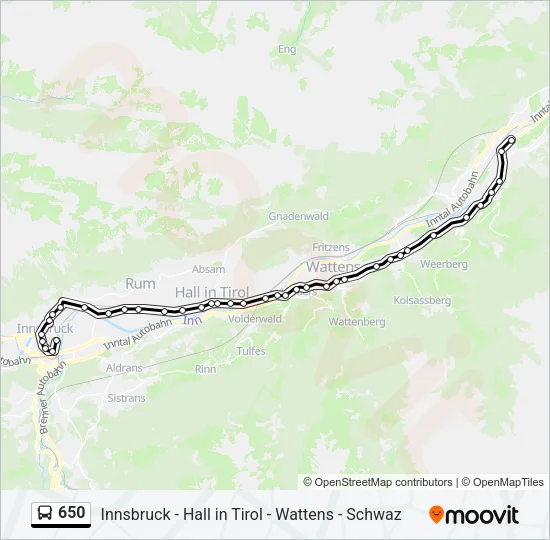 650 Bus Line Map