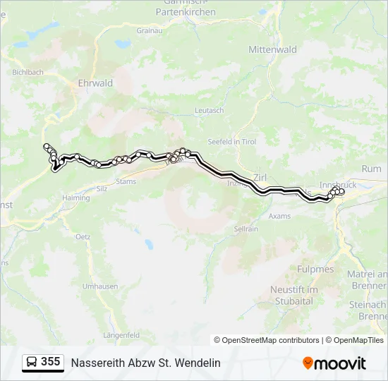 355 Bus Line Map
