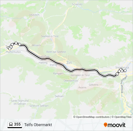 355 Bus Line Map