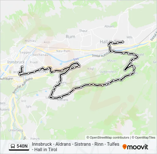 540N  Line Map