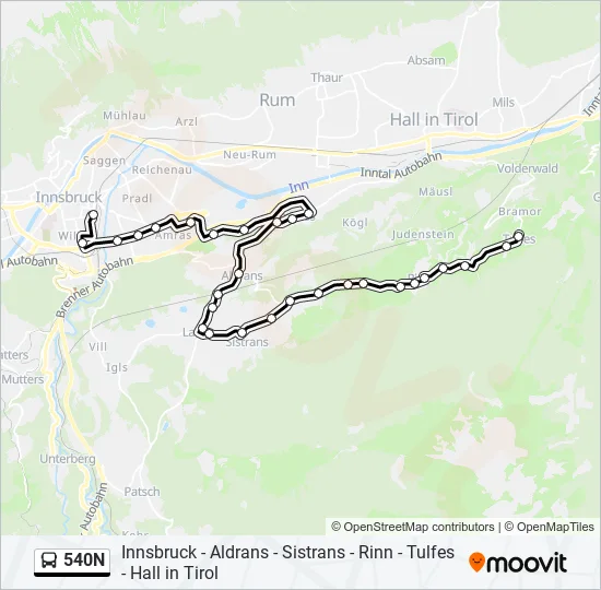 540N  Line Map