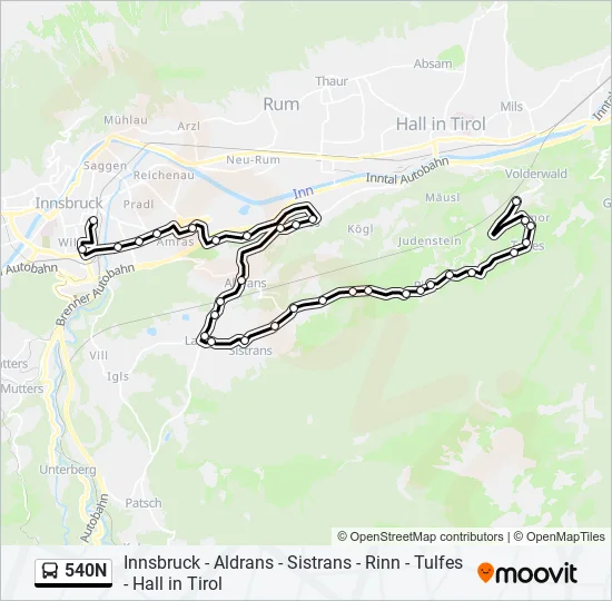 540N  Line Map