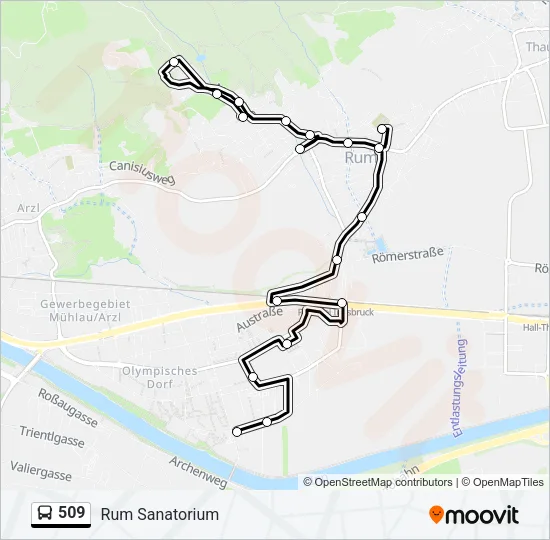 509 Bus Line Map