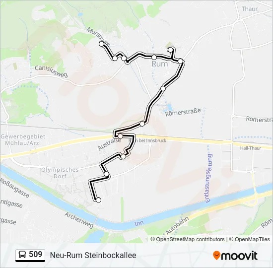 509 Bus Line Map