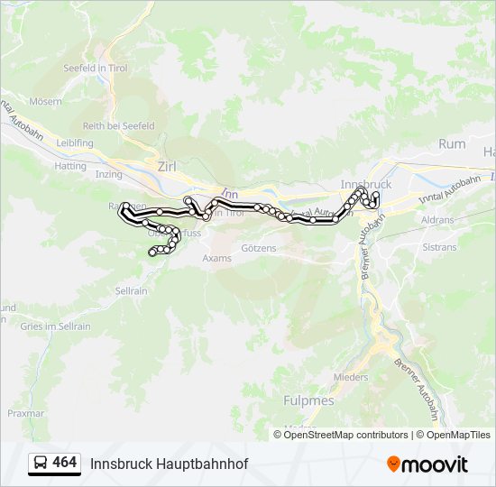 464 bus Line Map