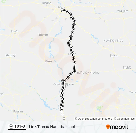 101-D Train Line Map