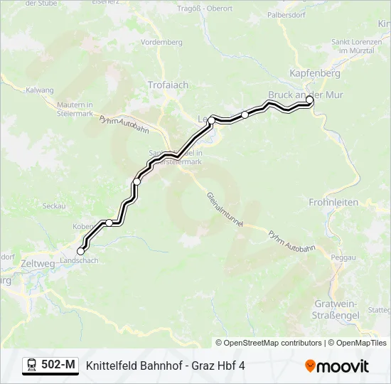 502-M Train Line Map
