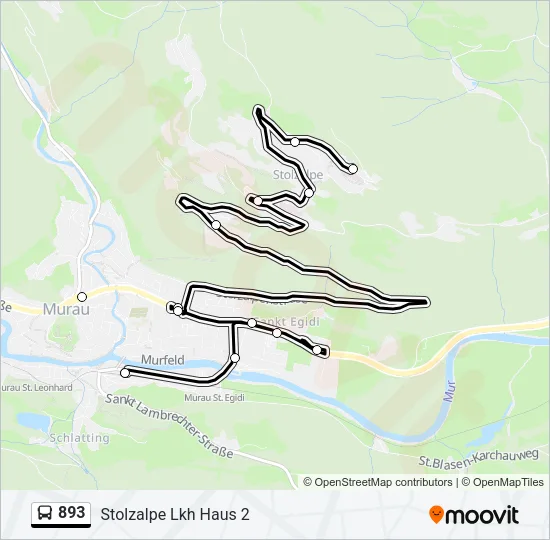 893 Bus Line Map