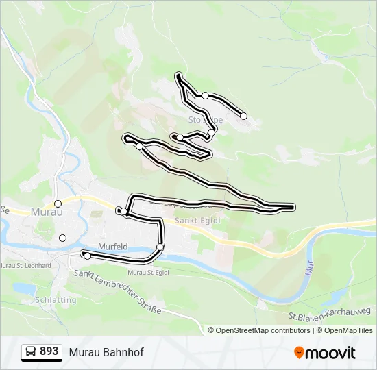 893 Bus Line Map