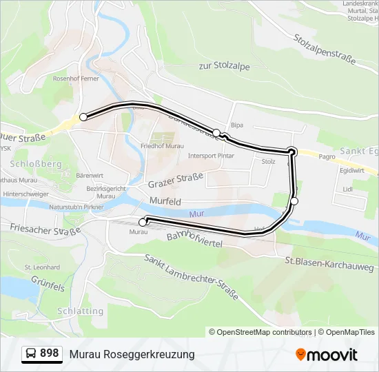 898 Bus Line Map