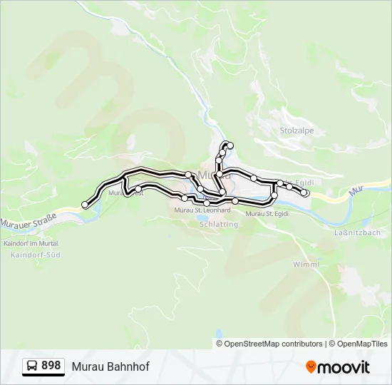 898 Bus Line Map