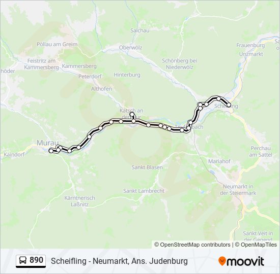 890 Route: Schedules, Stops & Maps - Scheifling - Neumarkt, Ans ...