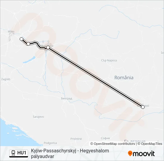 HU1 Train Line Map