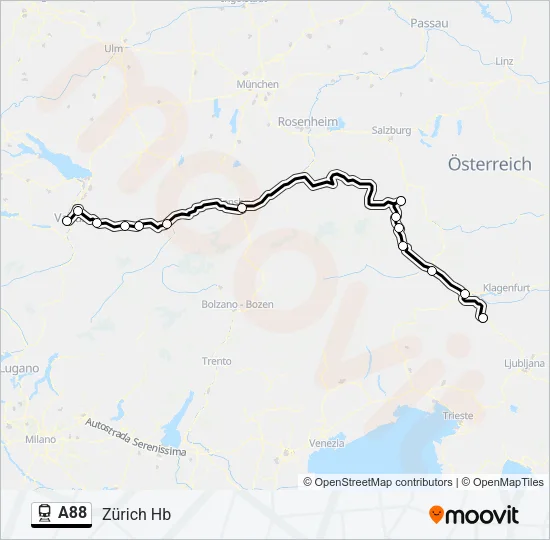 A88 Train Line Map
