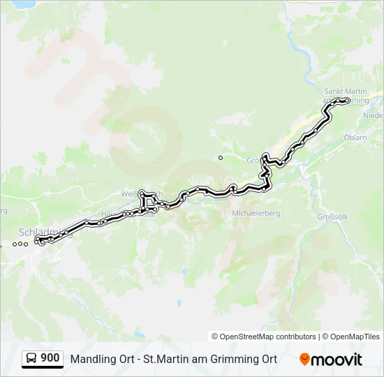 900 Bus Line Map