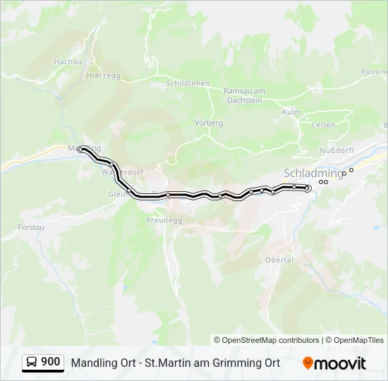 900 Bus Line Map