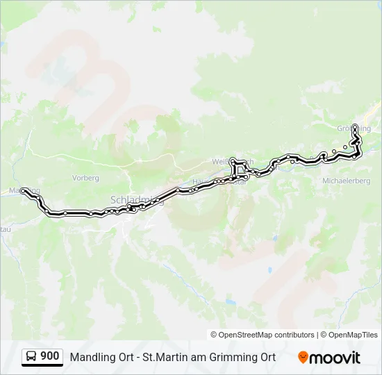 900 Bus Line Map