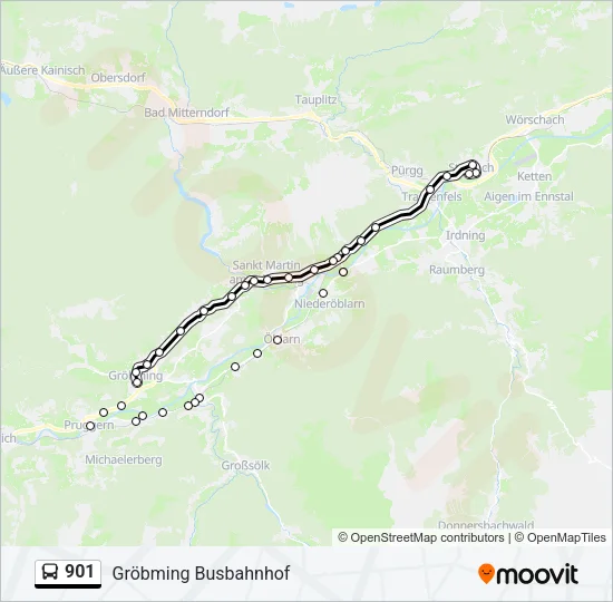 901 Bus Line Map