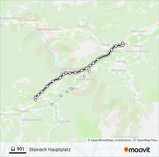 901 Bus Line Map