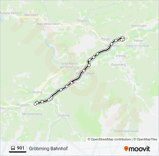901 Bus Line Map