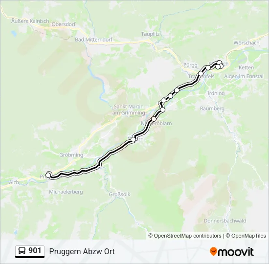901 Bus Line Map
