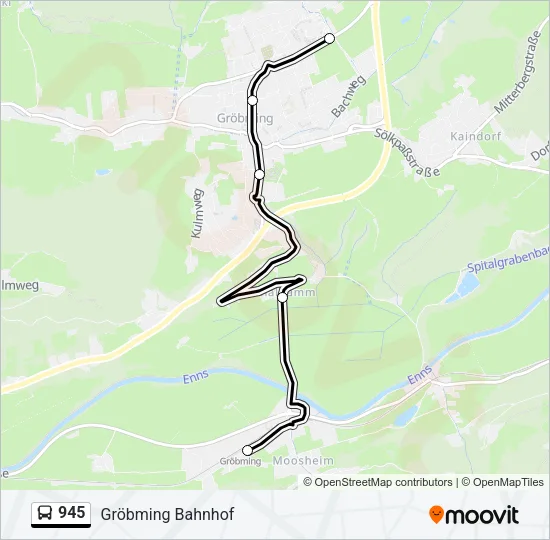 945 Bus Line Map
