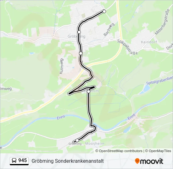 945 Bus Line Map