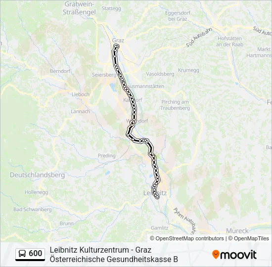 600 Bus Line Map