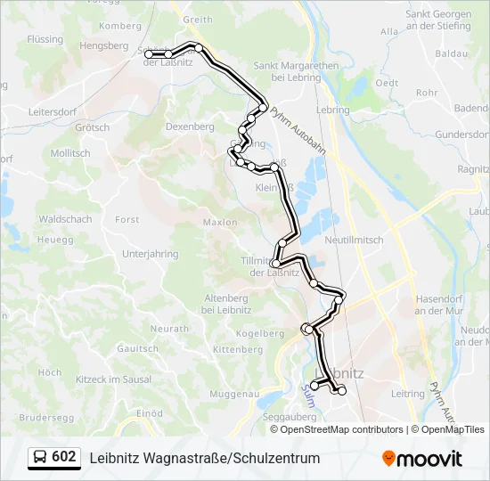 602 Bus Line Map