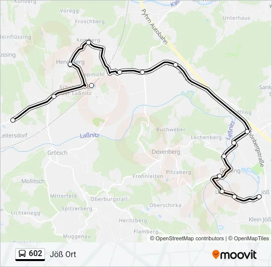 602 Bus Line Map