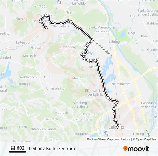 602 Bus Line Map