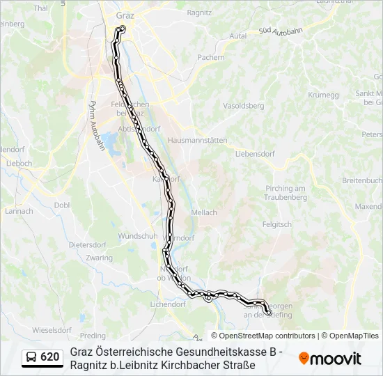 620 Bus Line Map