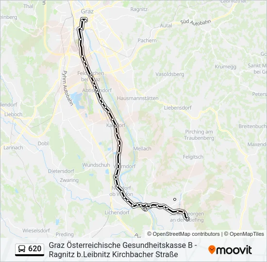 620 Bus Line Map
