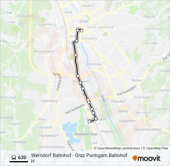 630 Bus Line Map