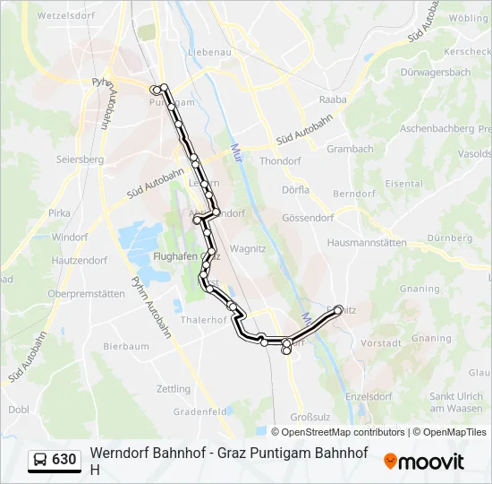 630 Bus Line Map