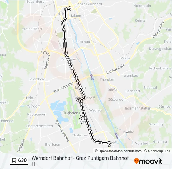 630 Bus Line Map